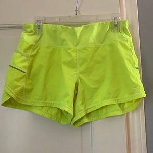 Athleta shorts size small fluorescent yellow